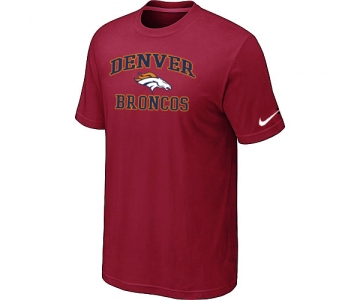 Denver Broncos Heart & Soul Red T-Shirt