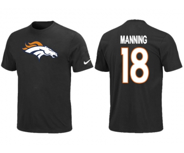 Nike Denver Broncos Peyton 18 Manning Name & Number T-Shirt Black