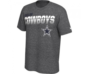 Dallas Cowboys Nike Sideline Line of Scrimmage Legend Performance T Shirt Heathered Charcoal