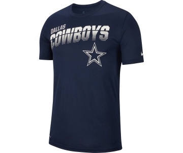 Dallas Cowboys Nike Sideline Line of Scrimmage Legend Performance T Shirt Navy