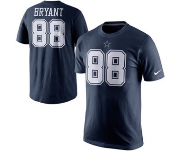 Men's Dallas Cowboys 88 Dez Bryant Nike Navy Blue Player Name & Number T-Shirt