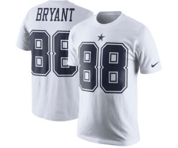 Men's Dallas Cowboys 88 Dez Bryant Nike White Color Rush Player Pride Name & Number T-Shirt