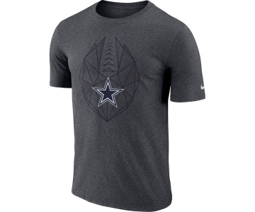 Men's Dallas Cowboys Nike Heathered Charcoal Fan Gear Icon Performance T-Shirt