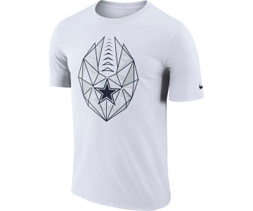 Men's Dallas Cowboys Nike White Fan Gear Icon Performance T-Shirt