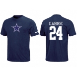 Nike Dallas Cowboys 24 CLAIBORNE Name & Number T-Shirt Blue