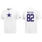 Nike Dallas Cowboys 82 WITTEN Name & Number T-Shirt White