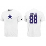 Nike Dallas Cowboys 88 BRYANT Name & Number T-Shirt White