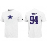 Nike Dallas Cowboys 94 WARE Name & Number T-Shirt White