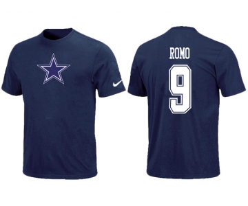 Nike Dallas Cowboys Tony Romo Name & Number T-Shirt Blue