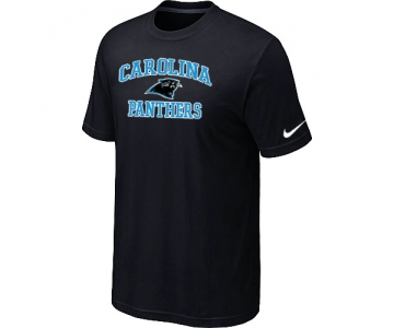 Carolina Panthers Heart & Soul Black T-Shirt