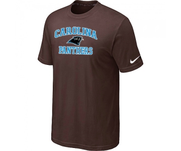 Carolina Panthers Heart & Soul Brown T-Shirt