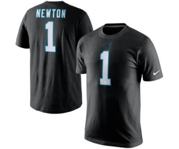 Men's Carolina Panthers 1 Cam Newton Nike Player Pride Name & Number T-Shirt - Black