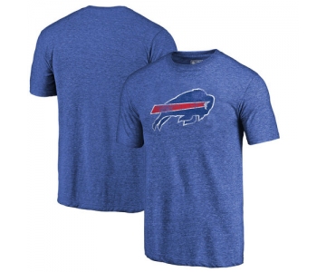 Buffalo Bills Royal Throwback Logo Tri-Blend NFL Pro Line by T-Shirt