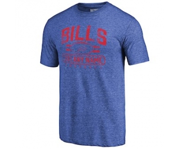 Men's Buffalo Bills NFL Pro Line by Fanatics Branded Royal Personalized Flanker Tri-Blend T-Shirt