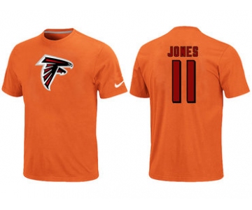 Nike Atlanta Falcons 11 Jones Name & Number T-Shirt Orange