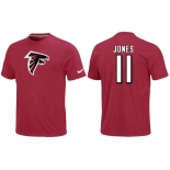 Nike Atlanta Falcons 11 Jones Name & Number T-Shirt Red