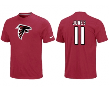 Nike Atlanta Falcons 11 Jones Name & Number T-Shirt Red