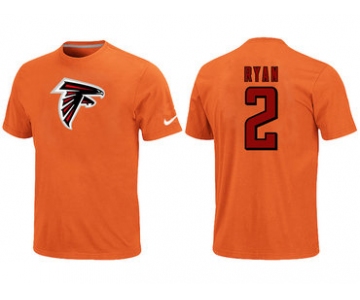 Nike Atlanta Falcons 2 ryan Name & Number T-Shirt Orange