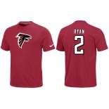 Nike Atlanta Falcons 2 ryan Name & Number T-Shirt Red