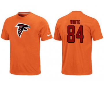 Nike Atlanta Falcons 84 white Name & Number T-Shirt Orange