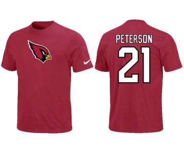 Nike Arizona Cardinals 21 peterson Name & Number T-Shirt Red