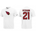 Nike Arizona Cardinals 21 peterson Name & Number T-Shirt White