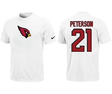 Nike Arizona Cardinals 21 peterson Name & Number T-Shirt White