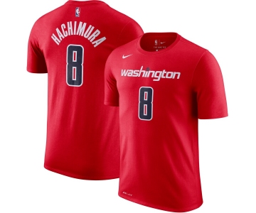 Washington Wizards #8 Rui Hachimura Nike Icon Name & Number Performance T-Shirt Red