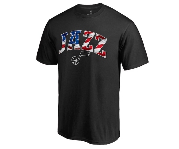 Men's Utah Jazz Black Banner Wave T-Shirt