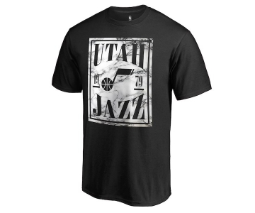 Men's Utah Jazz Fanatics Branded Black Court Vision T-Shirt