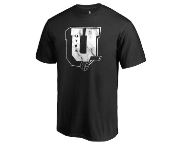 Men's Utah Jazz Fanatics Branded Black Letterman T-Shirt