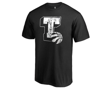 Men's Toronto Raptors Fanatics Branded Black Letterman T-Shirt