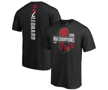 Toronto Raptors 2 Kawhi Leonard Fanatics Branded 2019 NBA Finals Champions Name & Number T-Shirt Black