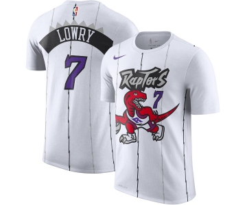 Toronto Raptors #7 Kyle Lowry Nike Hardwood Classic Name & Number T-Shirt White