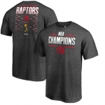 Toronto Raptors Fanatics Branded 2019 NBA Finals Champions Big & Tall Game Lead Schedule T-Shirt Heather Charcoal