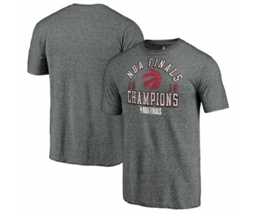 Toronto Raptors Fanatics Branded 2019 NBA Finals Champions Fast Delivery Tri Blend T-Shirt Heather Gray