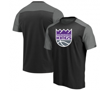 Sacramento Kings Iconic Blocked T-Shirt - BlackHeathered Gray