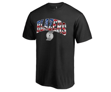 Men's Portland Trail Blazers Black Banner Wave T-Shirt