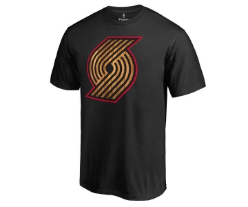 Men's Portland Trail Blazers Black Hardwood T-Shirt