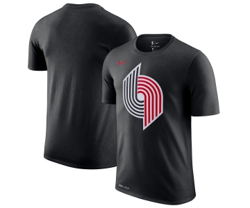 Portland Trail Blazers Nike Hardwood Classics Performance Logo T-Shirt Black