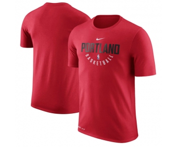 Portland Trail Blazers Practice Performance Nike T-Shirt - Red