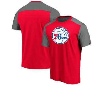 Philadelphia 76ers Big & Tall Iconic T-Shirt - RedHeathered Gray