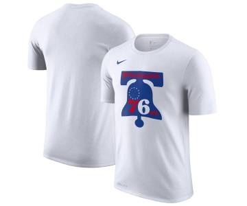 Philadelphia 76ers Nike Hardwood Classics Performance Logo T-Shirt White