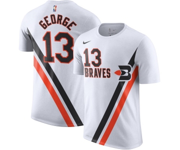 LA Clippers #13 Paul George Nike Hardwood Classic Name & Number T-Shirt White