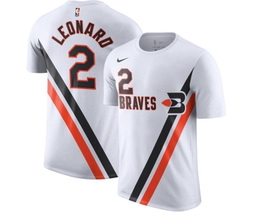 LA Clippers #2 Kawhi Leonard Nike Hardwood Classic Name & Number T-Shirt White