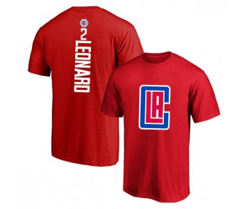 Los Angeles Clippers 2 Kawhi Leonard Red T-Shirt