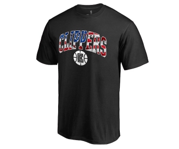 Men's LA Clippers Black Banner Wave T-Shirt