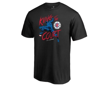 Men's LA Clippers Fanatics Branded Black Marvel Black Panther King of the Court T-Shirt