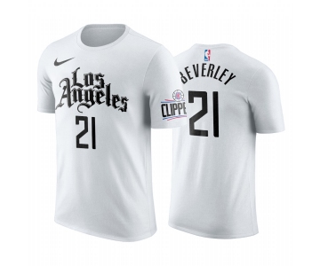 Nike Clippers #21 Patrick Beverley 2019-20 Men's White Los Angeles City Edition NBA T-Shirt