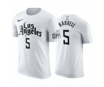 Nike Clippers #5 Montrezl Harrell 2019-20 Men's White Los Angeles City Edition NBA T-Shirt
